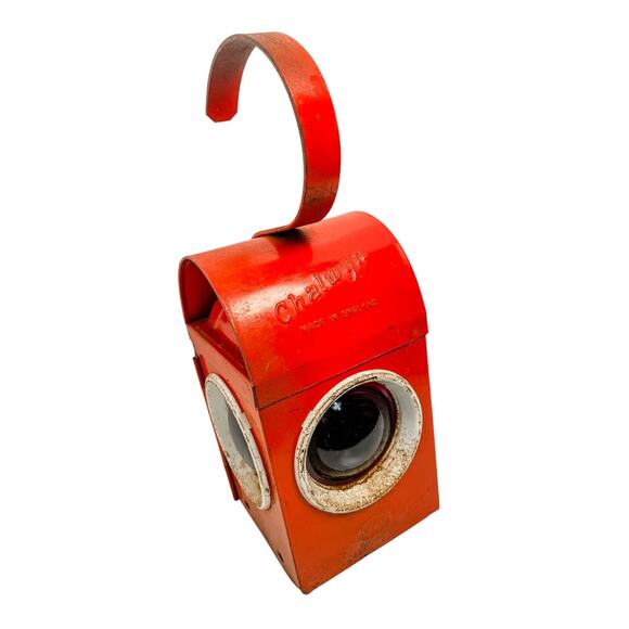 Vintage Chalwyn Road Railway Lantern Paraffin w/Burner Made in England - Picture 4 of 9